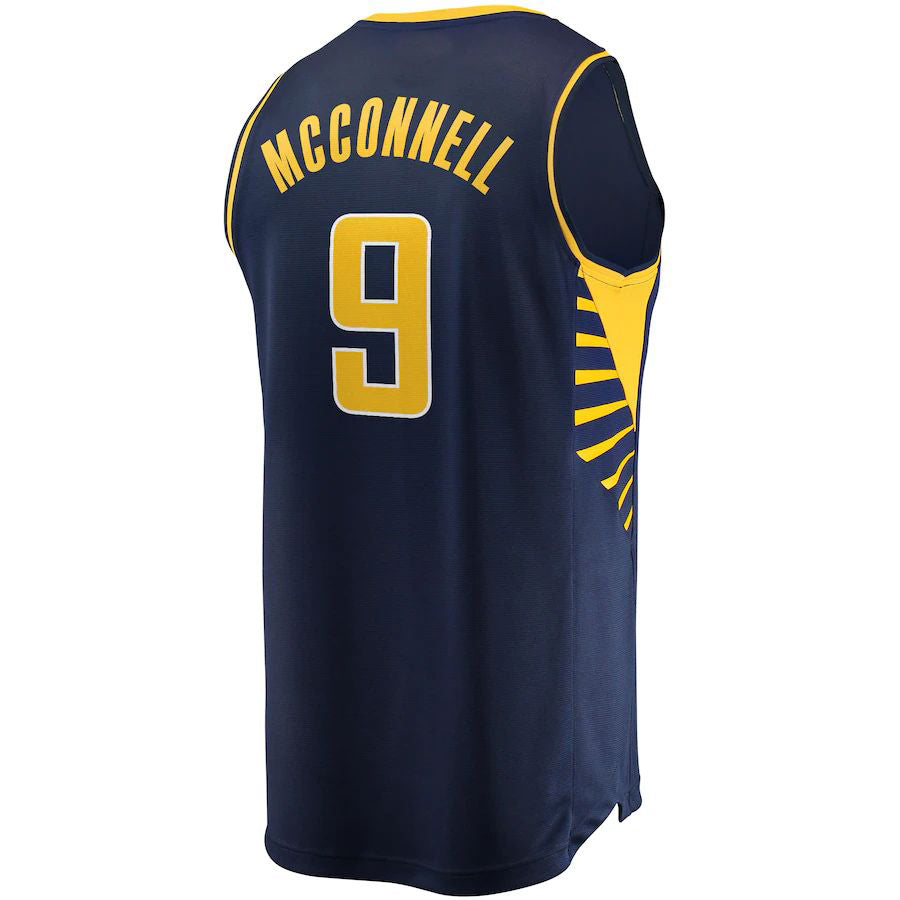 IN.Pacers #9 T.J. McConnell Supporters Branded Fast Break Replica Player Jersey Navy Icon Edition Stitched American Basketball Jersey