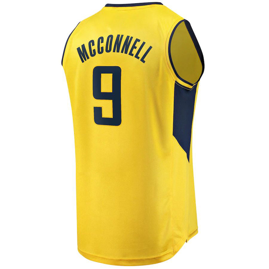 IN.Pacers #9 T.J. McConnell Supporters Branded Youth Fast Break Replica Player Jersey Statement Edition Gold Stitched American Basketball Jersey