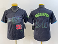 Tampa Bay Rays #56 Randy Arozarena Number Charcoal 2024 City Connect Limited Stitched Baseball Jerseys