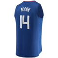 LA.Clippers #14 Terance Mann Supporters Branded Fast Break Replica Jersey Icon Edition Royal Stitched American Basketball Jersey