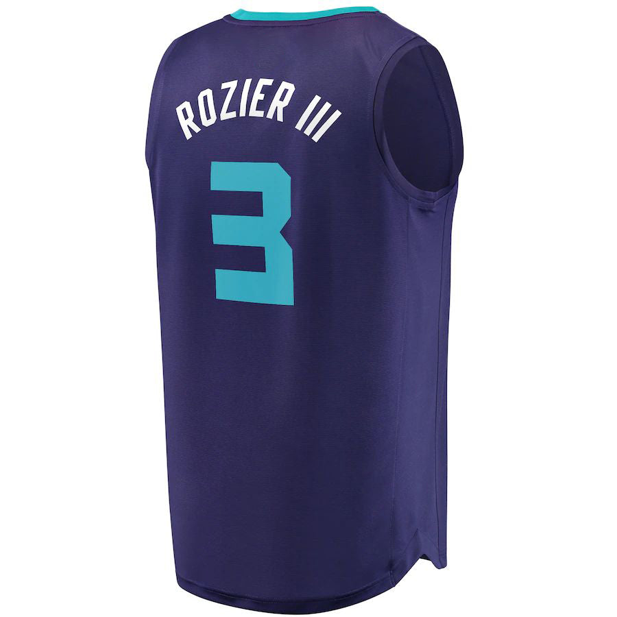 C.Hornets #3 Terry Rozier III Supporters Branded Fast Break Replica Jersey Purple Statement Edition Stitched American Basketball Jersey