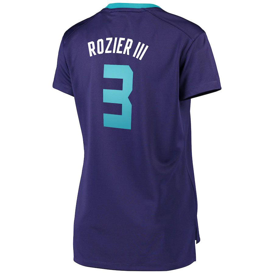 C.Hornets #3 Terry Rozier III Supporters Branded Fast Break Replica Jersey Purple Statement Edition Stitched American Basketball Jersey