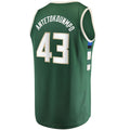 M.Bucks #43 Thanasis Antetokounmpo Supporters Branded  Fast Break Replica Player Jersey Icon Edition Hunter Green Stitched American Basketball Jersey
