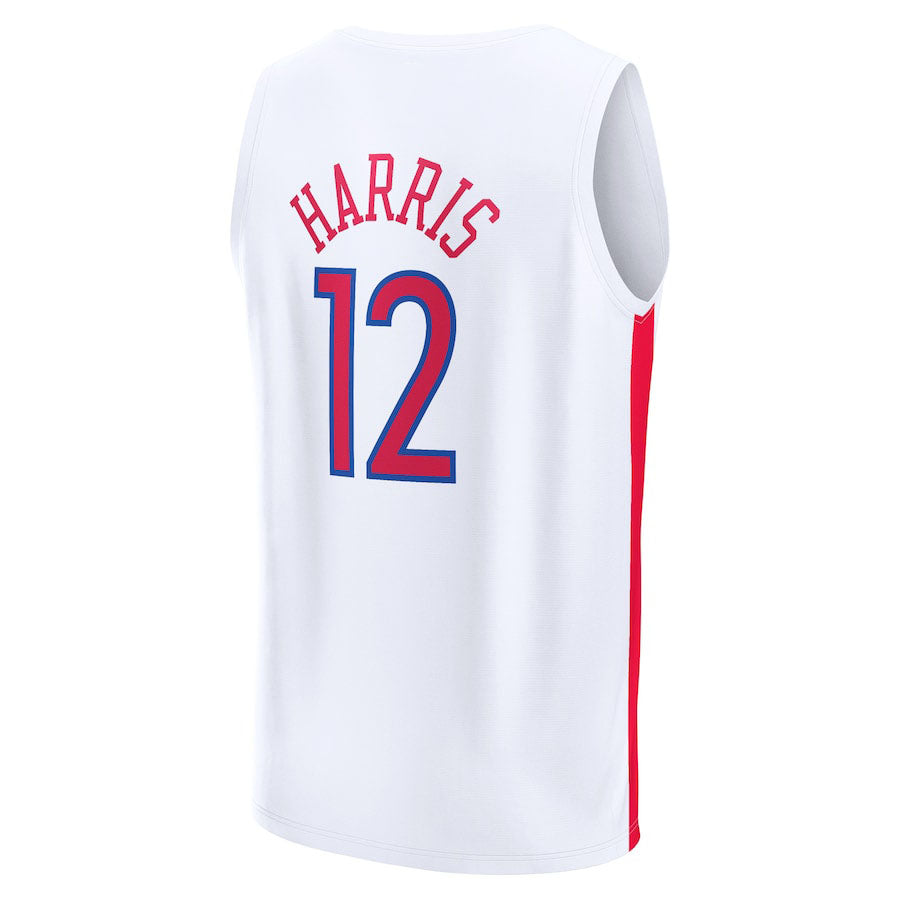 PH.76ers #12 Tobias Harris  Supporters Branded 2022-23 Fastbreak Jersey City Edition White Stitched American Basketball Jersey