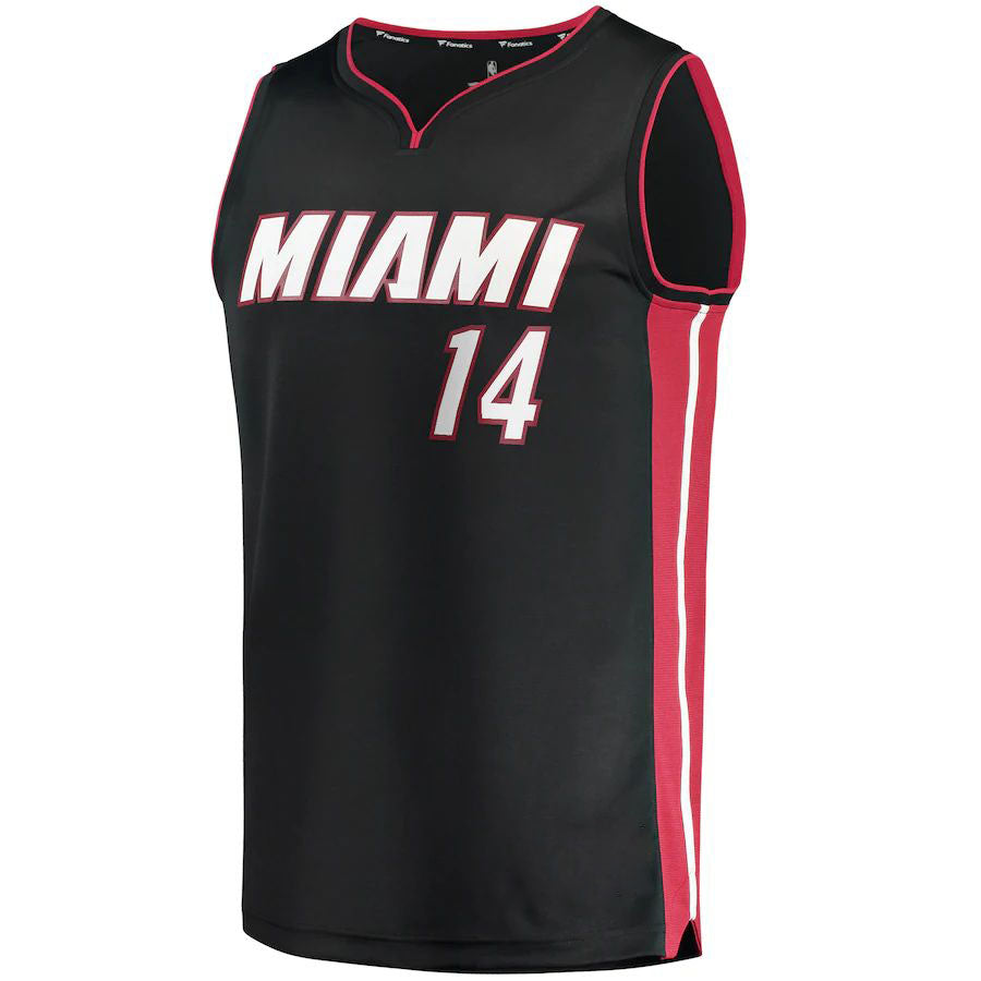 M.Heat #14 Tyler Herro Supporters Branded 2020-21 Fast Break Replica Jersey Black Icon Edition Stitched American Basketball Jersey