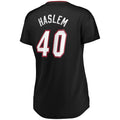M.Heat #40 Udonis Haslem Supporters Branded Women's Fast Break Player Jersey  Icon Edition Black Stitched American Basketball Jersey