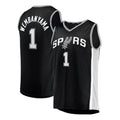 S.Antonio Spurs #1 Victor Wembanyama Supporters Branded 2023 Draft First Round Pick Fast Break Replica Jersey - Icon Edition - Black Stitched American Basketball Jersey