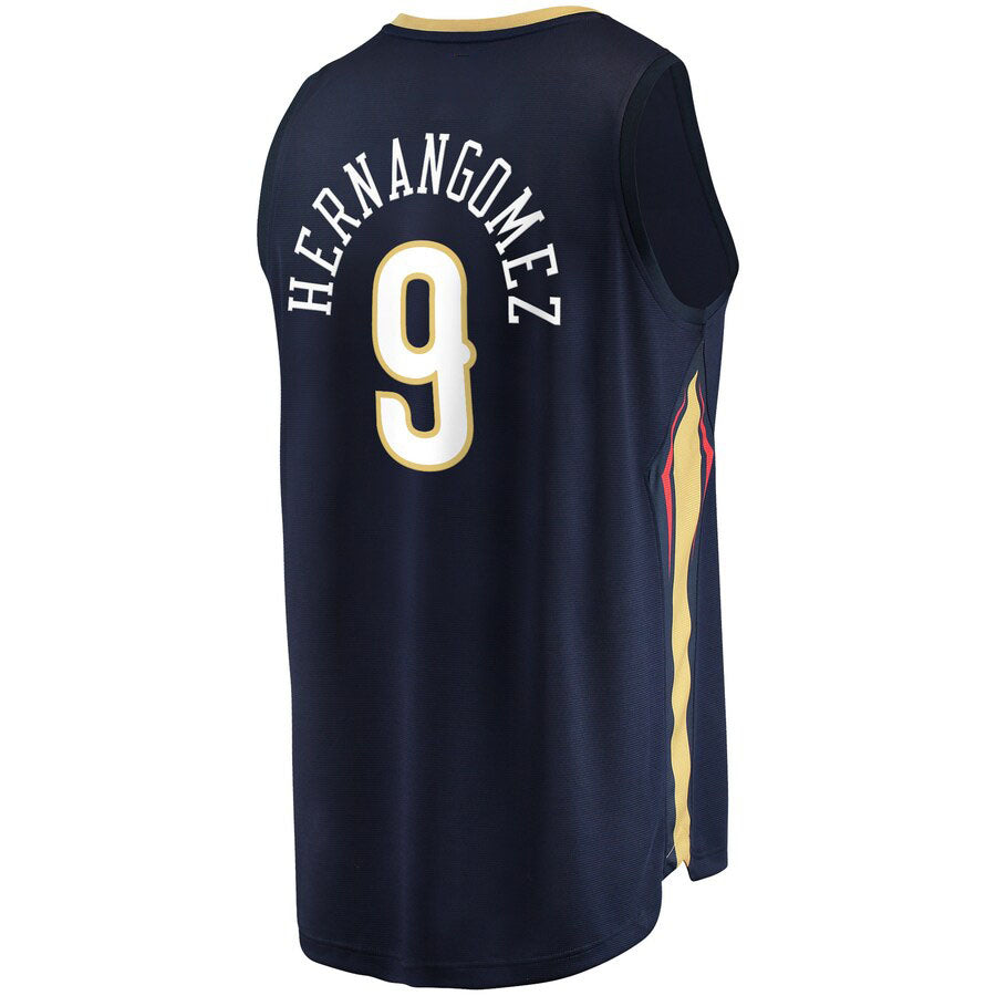 NO.Pelicans #9 Willy Hernangomez Supporters Branded  2021-22 Fast Break Replica Jersey   Icon Edition Navy Stitched American Basketball Jersey