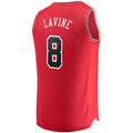 C.Bulls #8 Zach LaVine Supporters Branded Fast Break Replica Jersey Red  Icon Edition Stitched American Basketball Jersey
