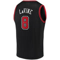 C.Bulls #8 Zach LaVine Supporters Branded Fast Break Team Replica Jersey Black Statement Edition Stitched American Basketball Jersey