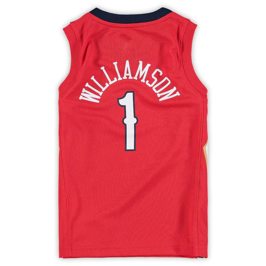 NO.Pelicans #1 Zion Williamson Jordan Brand Preschool 2020-21 Fast Break Replica Jersey Statement Edition Red Statement Edition Stitched American Basketball Jersey