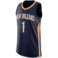 NO.Pelicans #1 Zion Williamson Authentic Player Jersey Icon Edition Navy Stitched American Basketball Jersey