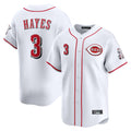 C.Reds #3 Ke'Bryan Hayes Player White Home Limited Gdoa Stitched Jerseys