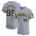 M.Brewers #99 Gary Sanchez Player Gray Home Limited Elite Gdoa Stitched Jerseys