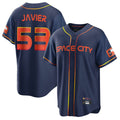H.Astros #53 Cristian Javier Player Navy City Connect Home Game Gdoa Stitched Jerseys