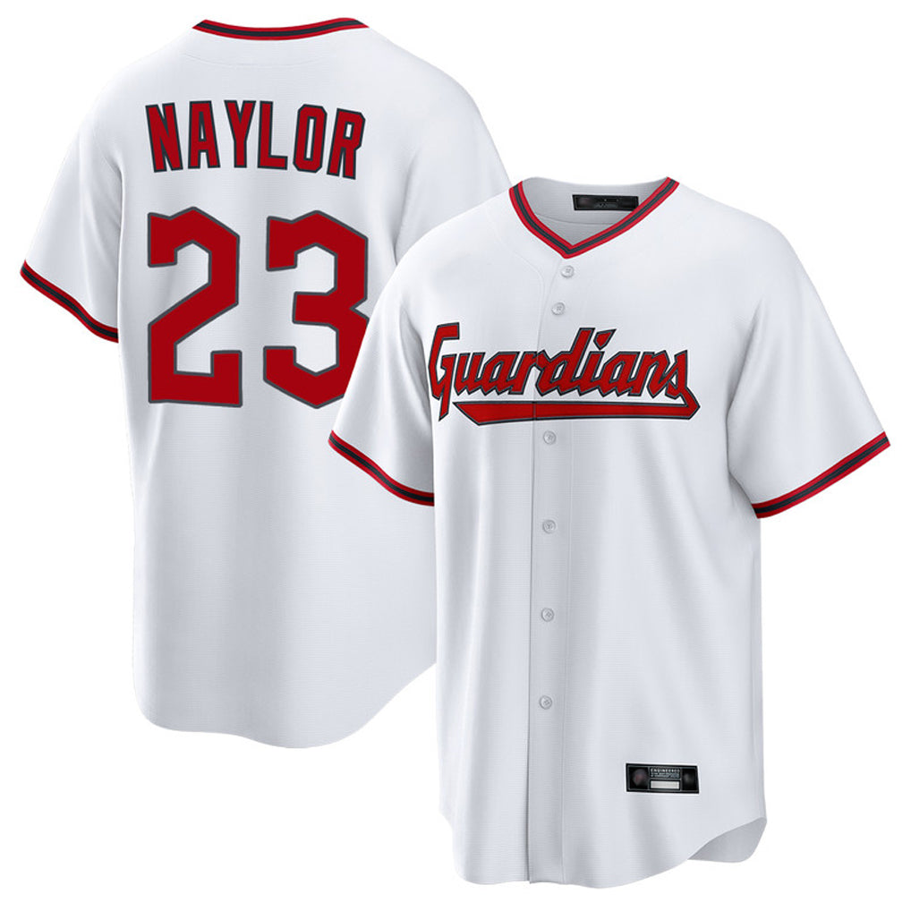 C.Guardians #23 Bo Naylor Player White Game Home Gdoa Stitched Jerseys