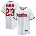 C.Guardians #23 Bo Naylor Player White Game Home Gdoa Stitched Jerseys