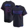 T.Blue Jays #15 Chad Green Player Black&Blue City Connect Limited Gdoa Stitched Jerseys