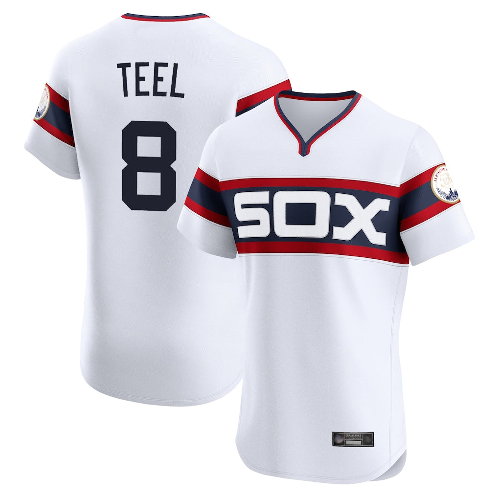C.White Sox #8 Kyle Teel Player White T-shirt Limited Elite Home Gdoa Stitched Jerseys