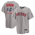 B.Red Sox #16 Jarren Duran Player Gray Road USA 250 Fourth of July Home Game Gdoa Stitched Jerseys