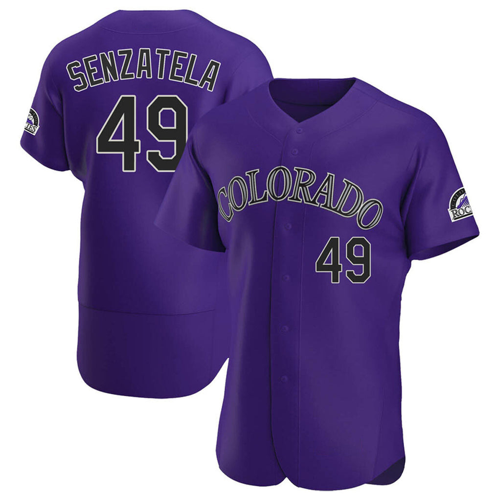 C.Rockies #49 Antonio Senzatela Player Purple Limited Elite Home Gdoa Stitched Jerseys