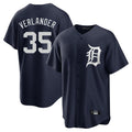 D.Tigers #35 Justin Verlander Player Navy Game Home Gdoa Stitched Jerseys