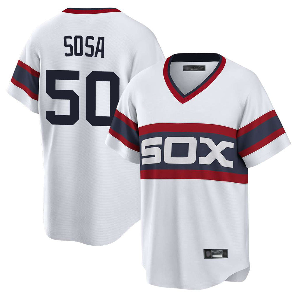 C.White Sox #50 Lenyn Sosa Player White T-shirt Home Game Gdoa Stitched Jerseys