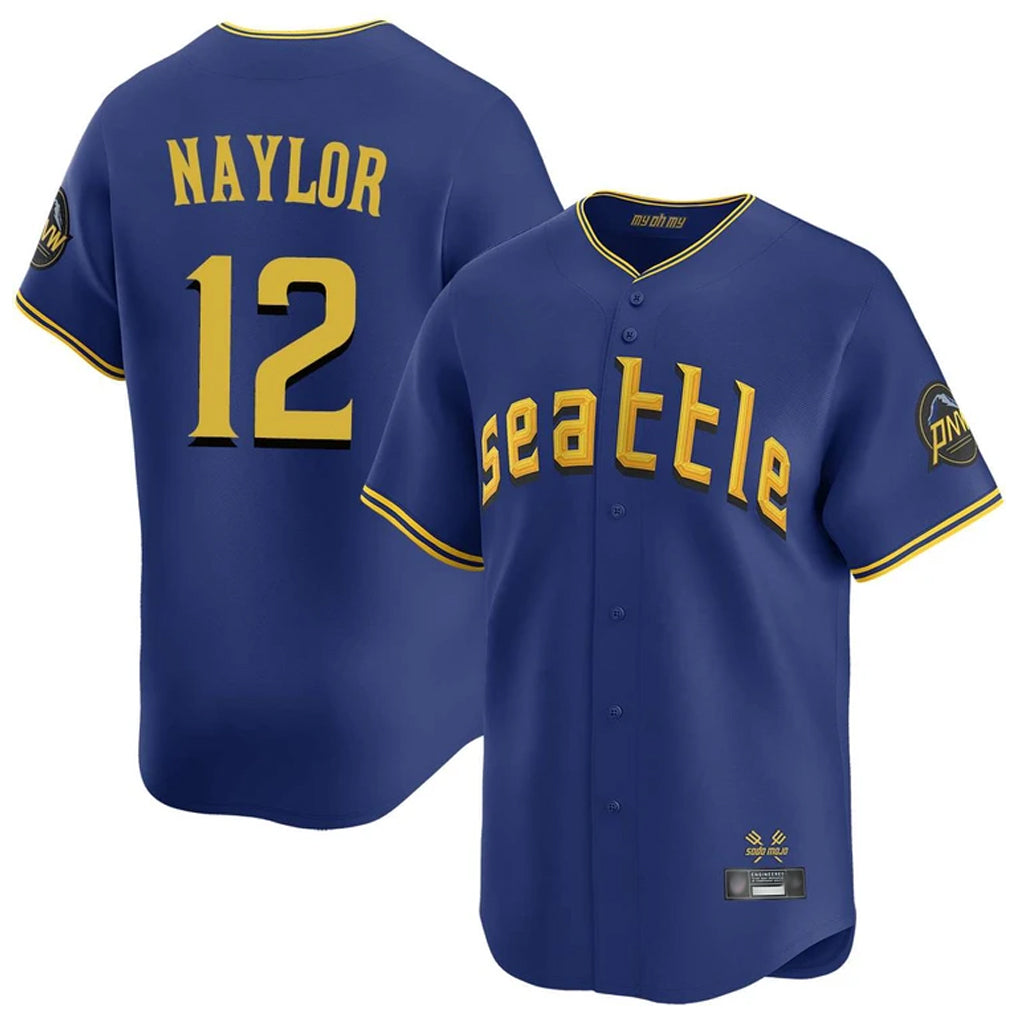 S.Mariners #12 Josh Naylor Player Royal City Connect Home Limited Stitched Jerseys