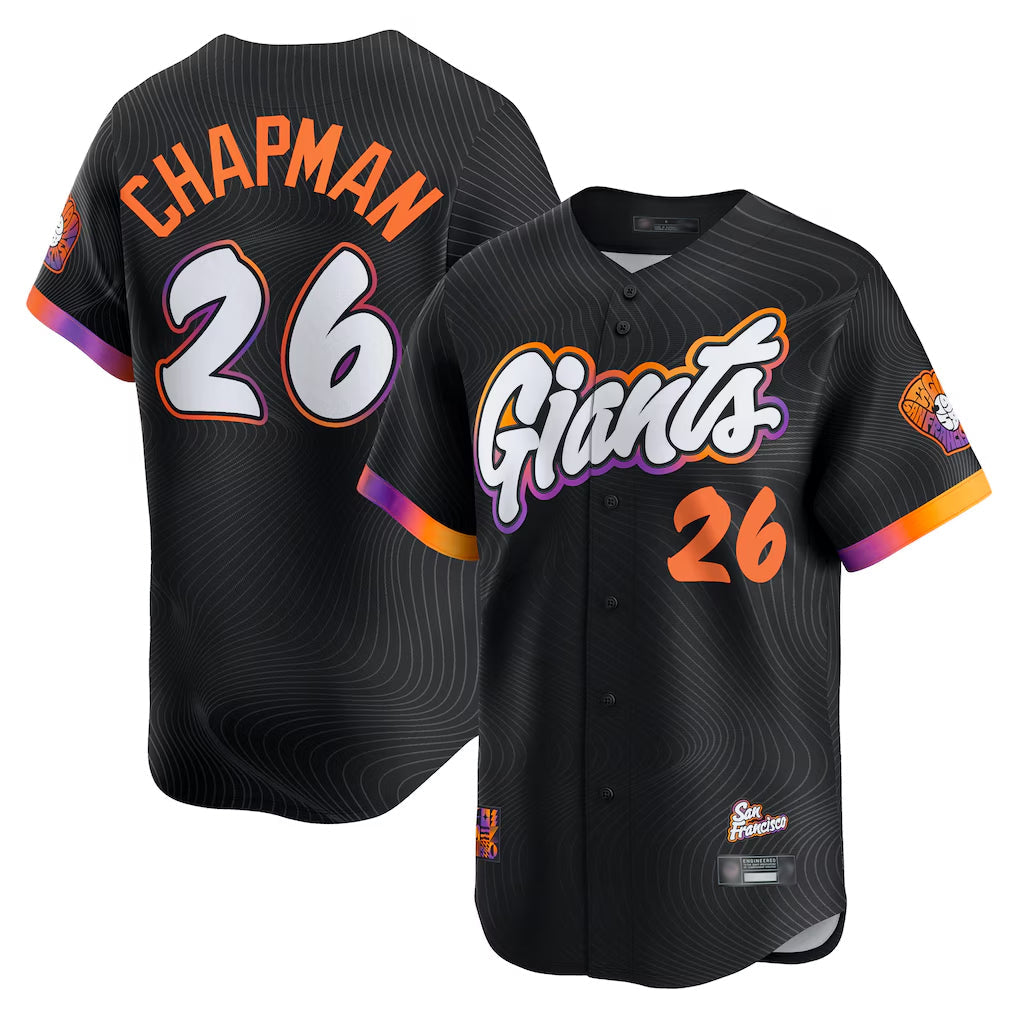 SF.Giants #26 Matt Chapman Player Black 2025 City Connect Home Limited Stitched Jerseys
