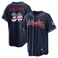 A.Braves #30 Drake Baldwin Player Navy USA 250 Fourth Of July Limited Home Game Gdoa250Ys Stitched Jerseys