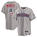 A.Diamondbacks #4 Ketel Marte Player Gray USA 250 Fourth of July Home Game Gdoa250Ys Stitched Jerseys