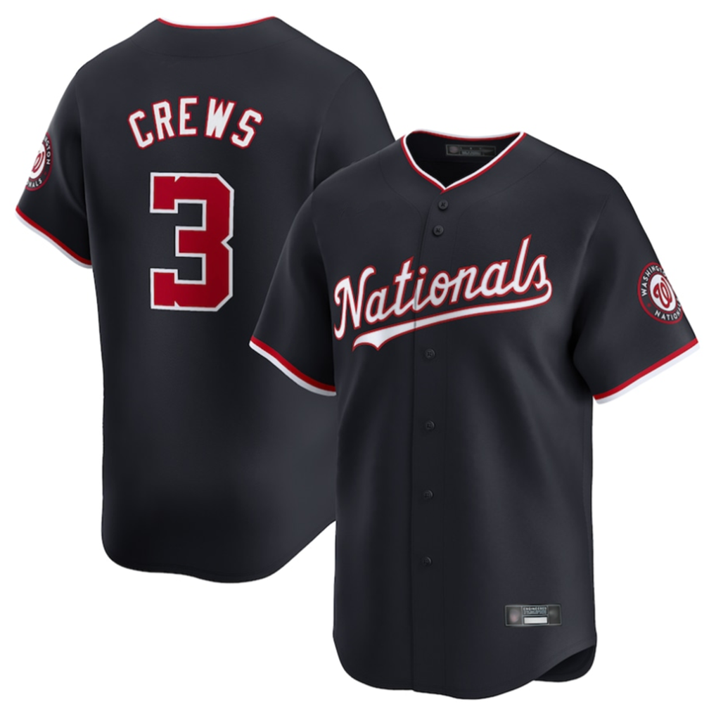 W.Nationals #3 Dylan Crews Player Navy Limited Stitched Jerseys