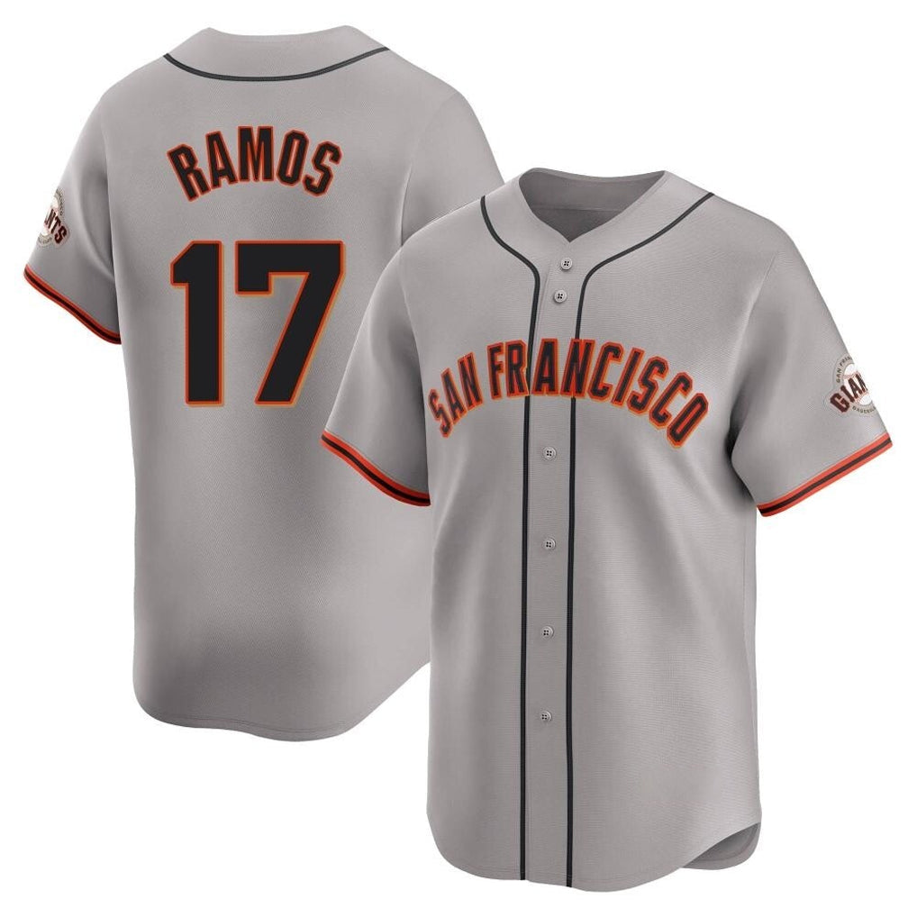 SF.Giants #17 Heliot Ramos Player Gray Home Limited Stitched Jerseys