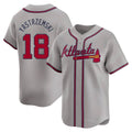 A.Braves #18 Mike Yastrzemski player Gray Limited Away Stitched Jerseys