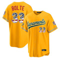 Athletics #33 Henry Bolte Player Gold USA 250 Fourth of July Home Game Gdoa250Ys Stitched Jerseys