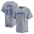 T.Blue Jays #15 Chad Green Player Gray Home Game Stitched Jerseys