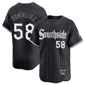 C.White Sox #58 Seranthony Dom¨ªnguez Player Black City Connect Limited Home Gdoa Stitched Jerseys