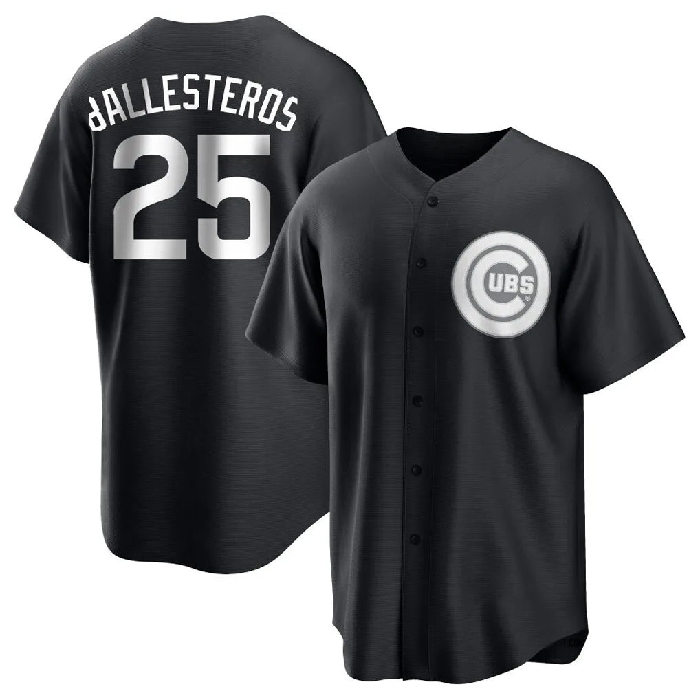 C.Cubs #25 Mois¨¦s Ballesteros Player Black Game Gdoa Stitched Jerseys