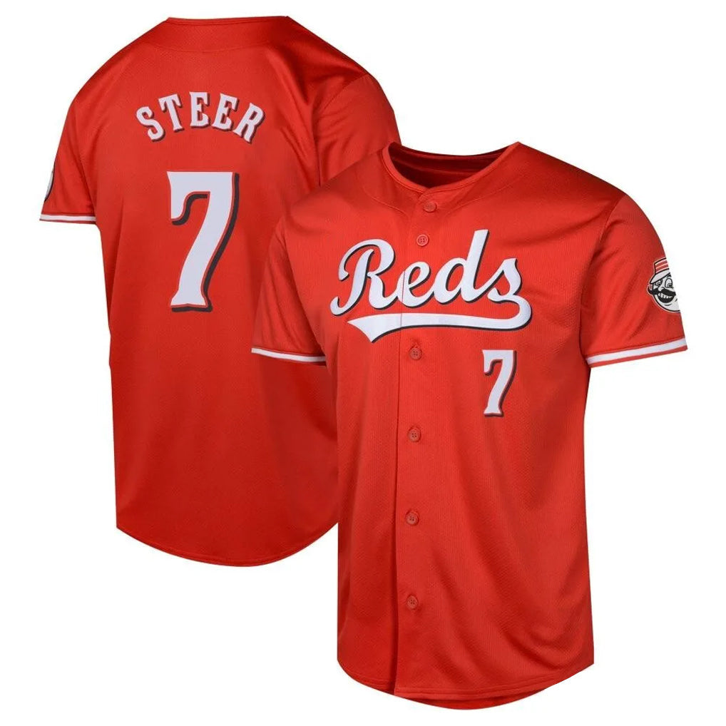 C.Reds #7 Spencer Steer Player Red 2026 City Connect Limited Home Gdoa Stitched Jerseys