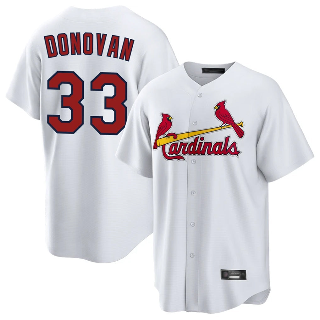 St. Louis Cardinals #33 Brendan Donovan Player White Home Game Stitched Jerseys