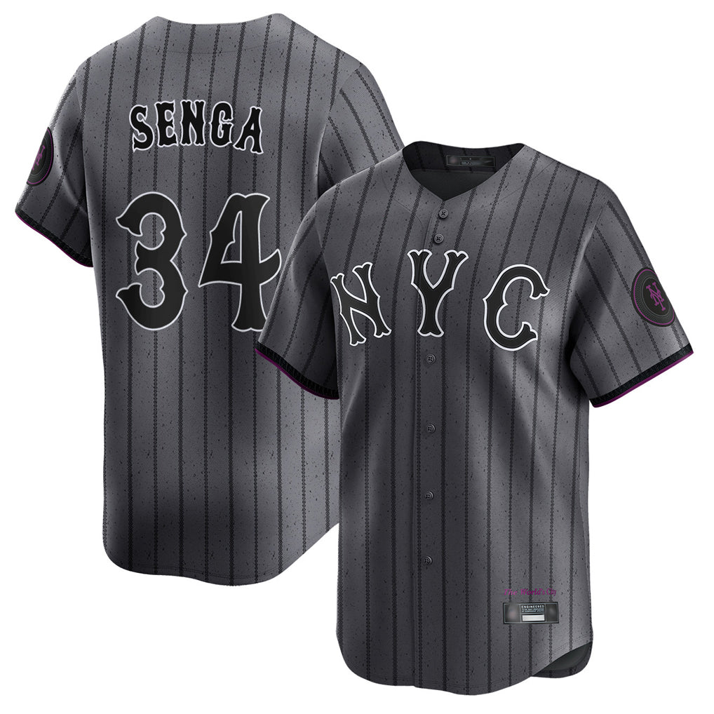 NY.Mets #34 Kodai Senga Player Gray City Connect Limited Gdoa Stitched Jerseys