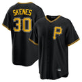 P.Pirates #30 Paul Skenes Player Black Alternate 2025 Home Game Gdoa Stitched Jerseys