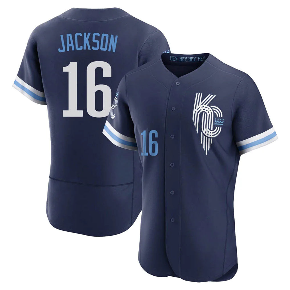 KC.Royals #16 Bo Jackson Player Navy City Connect Limited Elite Home Gdoa Stitched Jerseys