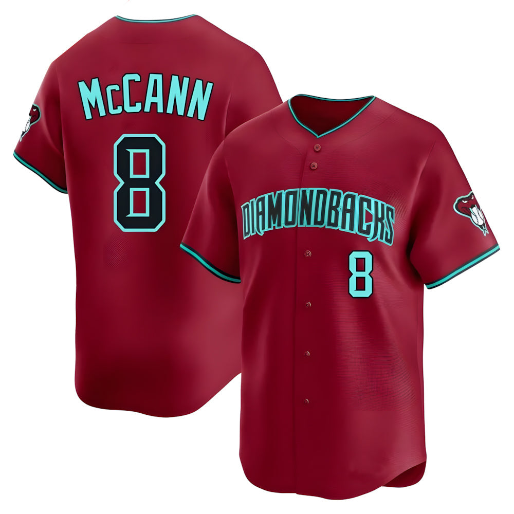 A.Diamondbacks #8 James McCann Player Red Limited Alternate Stitched Jersey
