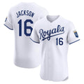 KC.Royals #16 Bo Jackson Player White Alt Limited Elite Home Gdoa Stitched Jerseys