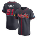 A.Braves #51 Chris Sale Player Navy 2025 Speedway Classic Limited Elite Home Game Gdoa Stitched Jerseys