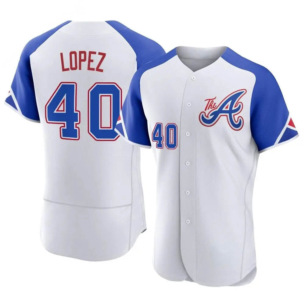 A.Braves #40 Reynaldo Lopez player White Authentic City Connect Stitched Jerseys
