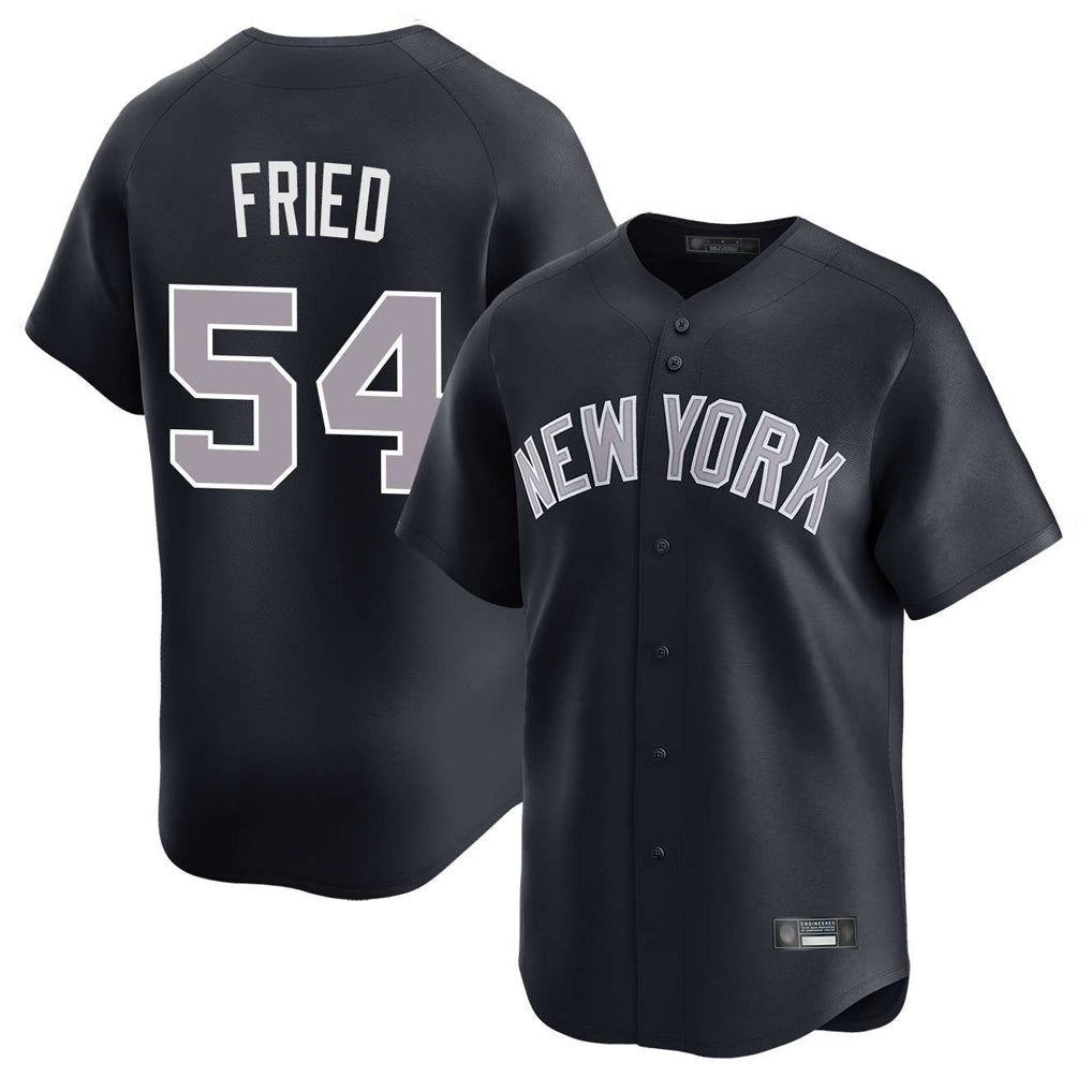 NY.Yankees #54 Max Fried Player Navy Limited Home Gdoa Stitched Jerseys