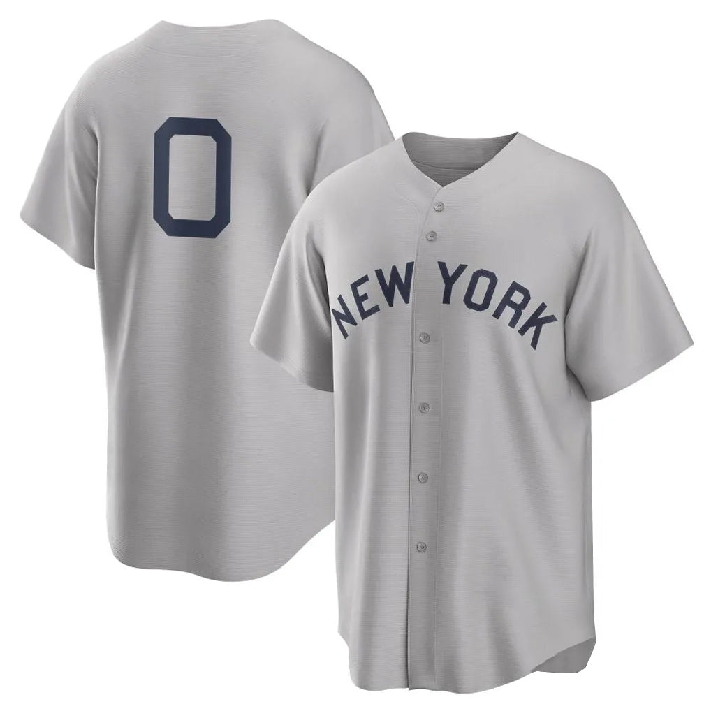 NY.Yankees #0 Marcus Stroman Player Gray Field of Dreams Game Stitched Jerseys