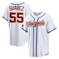 B.Red Sox #55 Ranger Suarez Player White 2026 World Classic Limited Home Game Gdoa Stitched Jerseys